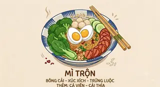 Hình ảnh Mì trộn trứng luộc thập cẩm siêu nooo
