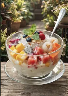 Hình ảnh Sữa chua dằm trái cây tươi