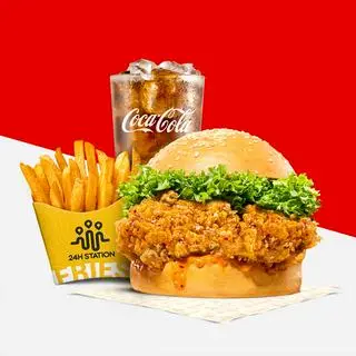 Hình ảnh Combo Burger Gà Phủ Xốt