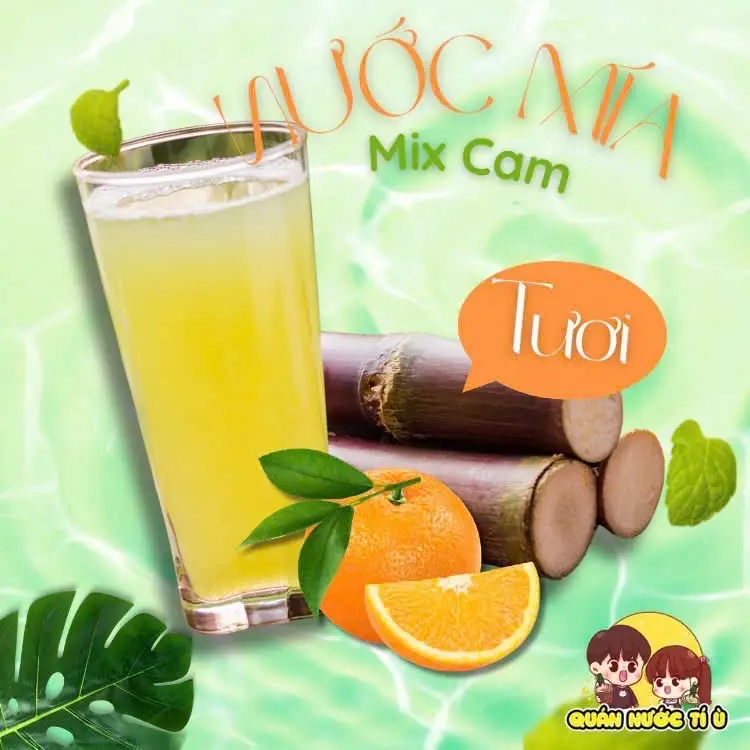 Hình ảnh Nước mía cam 1000ml