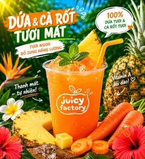 Hình ảnh Nước ép dứa - cà rốt (700ml)