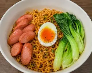 Hình ảnh Mì trộn xúc xích