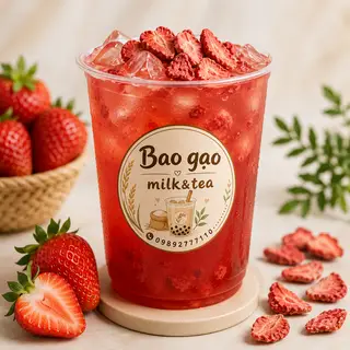 Hình ảnh trà dâu sấy thăng hoa