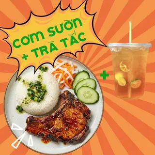 Hình ảnh COMBO cơm sườn + trà tắc