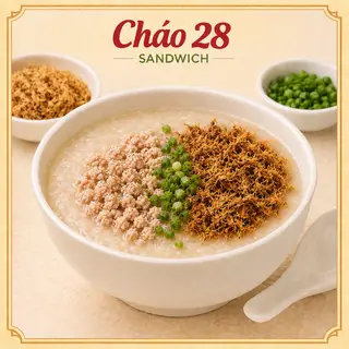 Hình ảnh Cháo ruốc nấm, thịt băm
