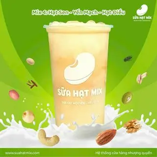 Hình ảnh Mix 4 - hạt sen - yến mạch - hạt điều