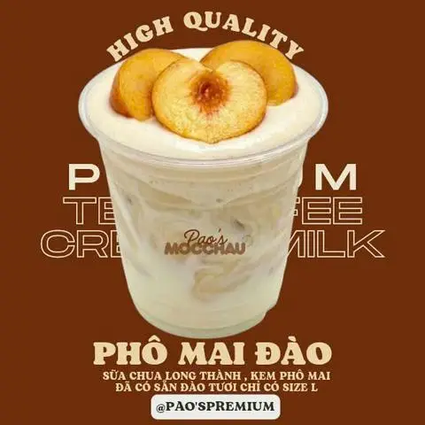 Hình ảnh Sữa Chua Phô Mai Đào Size L