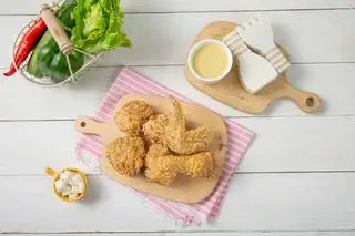 Hình ảnh NEW gà nửa con sốt chanh vàng