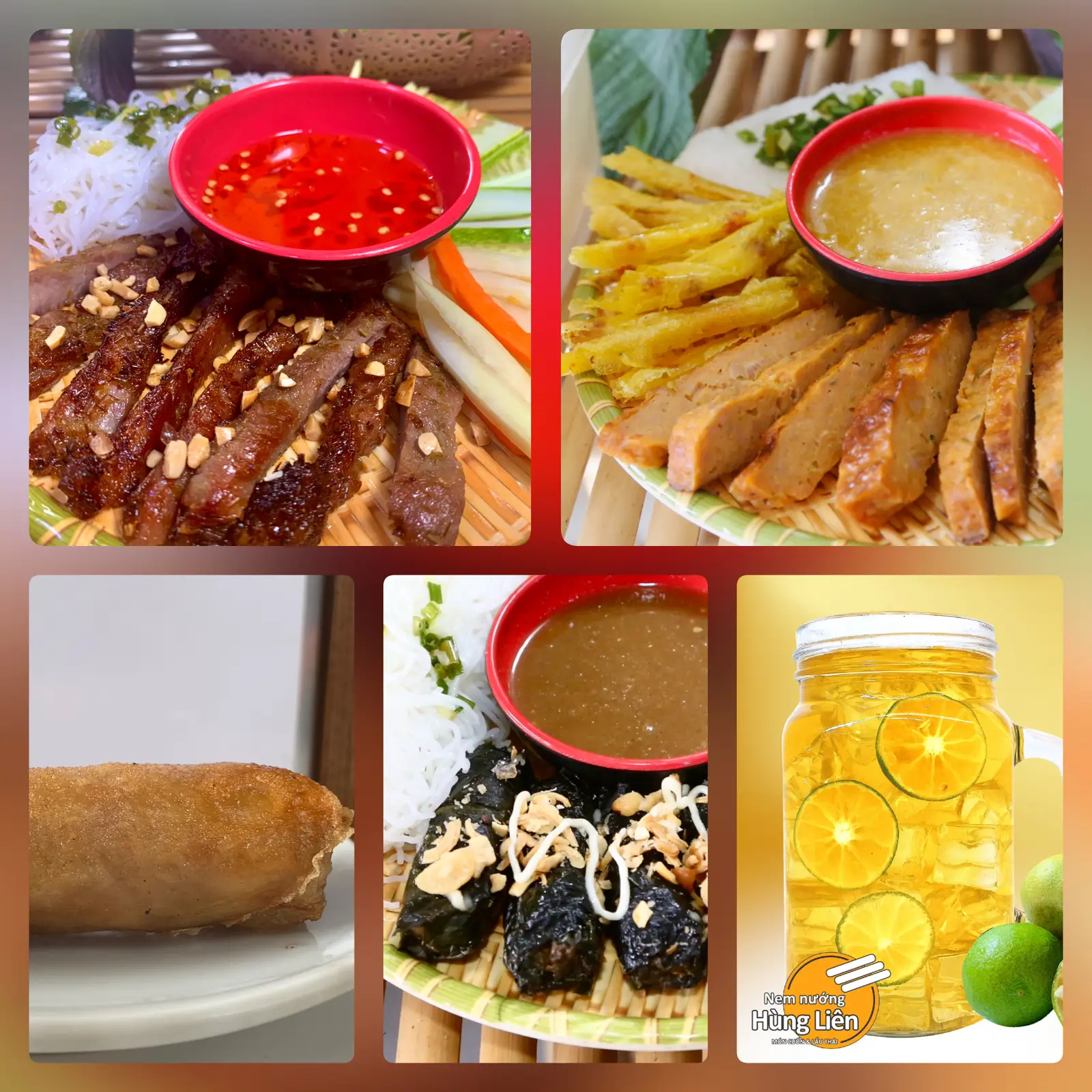 Hình ảnh COMBO 7 nem nướng 3 bò lá lốt, 1 chả giò, 1 phần thịt nướng, 1 nước 