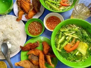 Hình ảnh bún cá chấm +trà tắc tặng