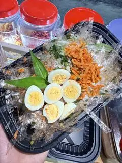 Hình ảnh bánh tráng trộn mỡ hành