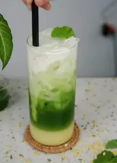 Hình ảnh combo rau má đậu xanh sữa dừa ly 700ml