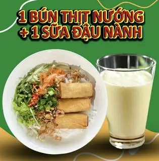 Hình ảnh combo bún thịt nướng đặc biệt + 1 sữa đậu nành