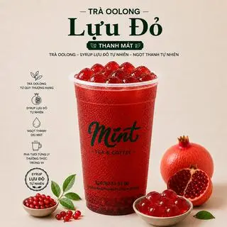 Hình ảnh Trà oolong lựu đỏ size M - 500 ml