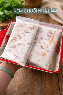 Hình ảnh Kem chuối nhà làm