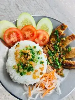 Hình ảnh Cơm tấm sườn bì chay