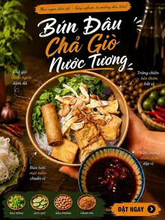 Hình ảnh Bún Đậu - Chả Giò - Trứng Sợi Nước Tương