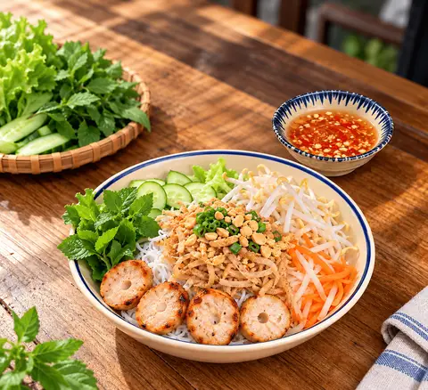 Hình ảnh Bún Bì Thịt Cô Liên + Chá Lụa