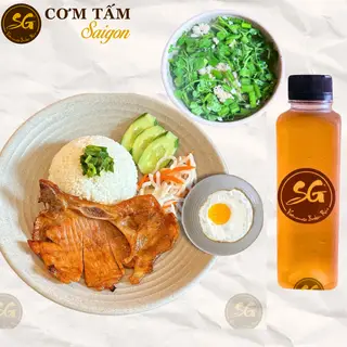 Hình ảnh Combo Cơm Sườn Ốp La + Canh + Nước