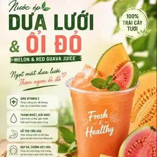 Hình ảnh Nước ép Dưa lưới + Ổi đỏ [Detox]