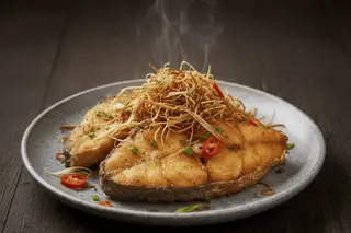 Hình ảnh Cá hú chiên muối sả