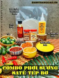 Hình ảnh COMBO PHƠI SƯƠNG CHẤM SATE TÉP BƠ