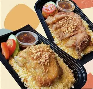 Hình ảnh Cơm gà + Cơm heo xù