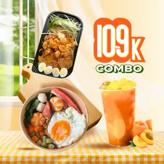 Hình ảnh Combo(Mì Trộn -Trộn Phơi Sương - Trà Đào)