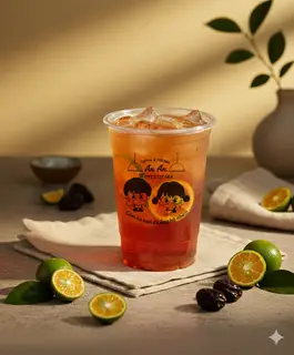 Hình ảnh Hồng trà tắc ngũ vị ly (800ml) trân châu