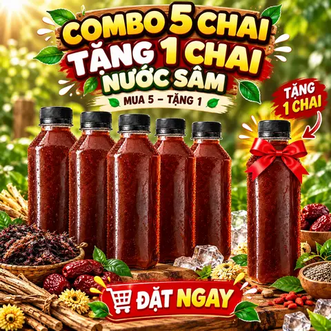 Hình ảnh Combo 5 chai sâm tặng 1 chai