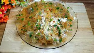 Hình ảnh bánh tráng mỡ hành 