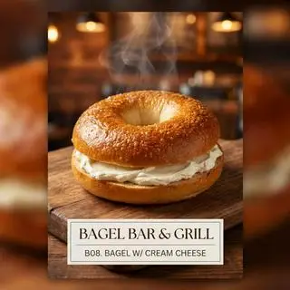 Hình ảnh B08. Bagel W/ cream cheese Or Nutella Or Jam