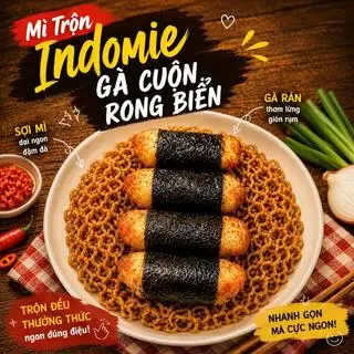 Hình ảnh Mì Gà Cuộn Rong Biển