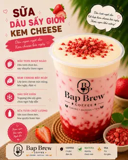Hình ảnh Sữa Dâu Sấy Kem Cheese