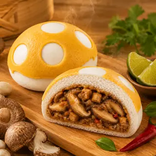 Hình ảnh Bánh Bao Chay Vị Lẩu Thái - Chua Cay Đậm Vị