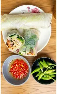 Hình ảnh bánh cuốn (mắm chua ngọt)