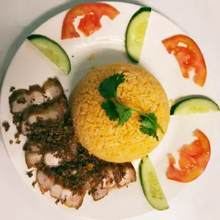 Hình ảnh cơm chiên ba chỉ chiên mắm sả