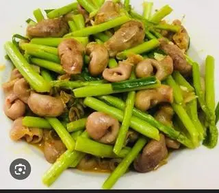 Hình ảnh bao tử cá ba sa xào 