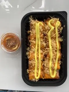 Hình ảnh bánh tráng cuộn bơ chà bông 
