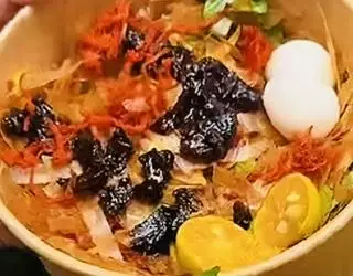 Hình ảnh bánh tráng phơi sương trộn 