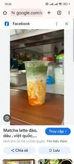 Hình ảnh Matcha latte đào