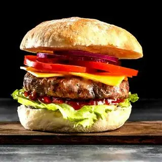 Hình ảnh Burger bò Mỹ sốt BBQ