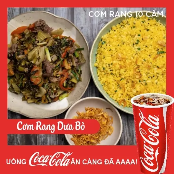 Hình ảnh Cơm Rang Dưa Bò+coca