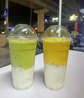 Hình ảnh sinh tố xoài dừa non 500ml