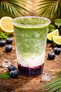 Hình ảnh Matcha latte việt quất