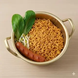 Hình ảnh Mì Indomie Trộn Xúc Xích