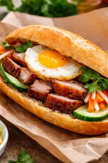 Hình ảnh Bánh mì Thịt trứng