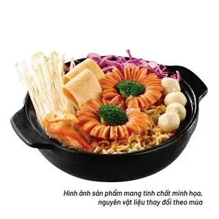 Hình ảnh Mì kim chi xúc xích cá viên