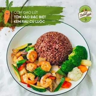 Hình ảnh Cơm lứt tôm sốt mè rang