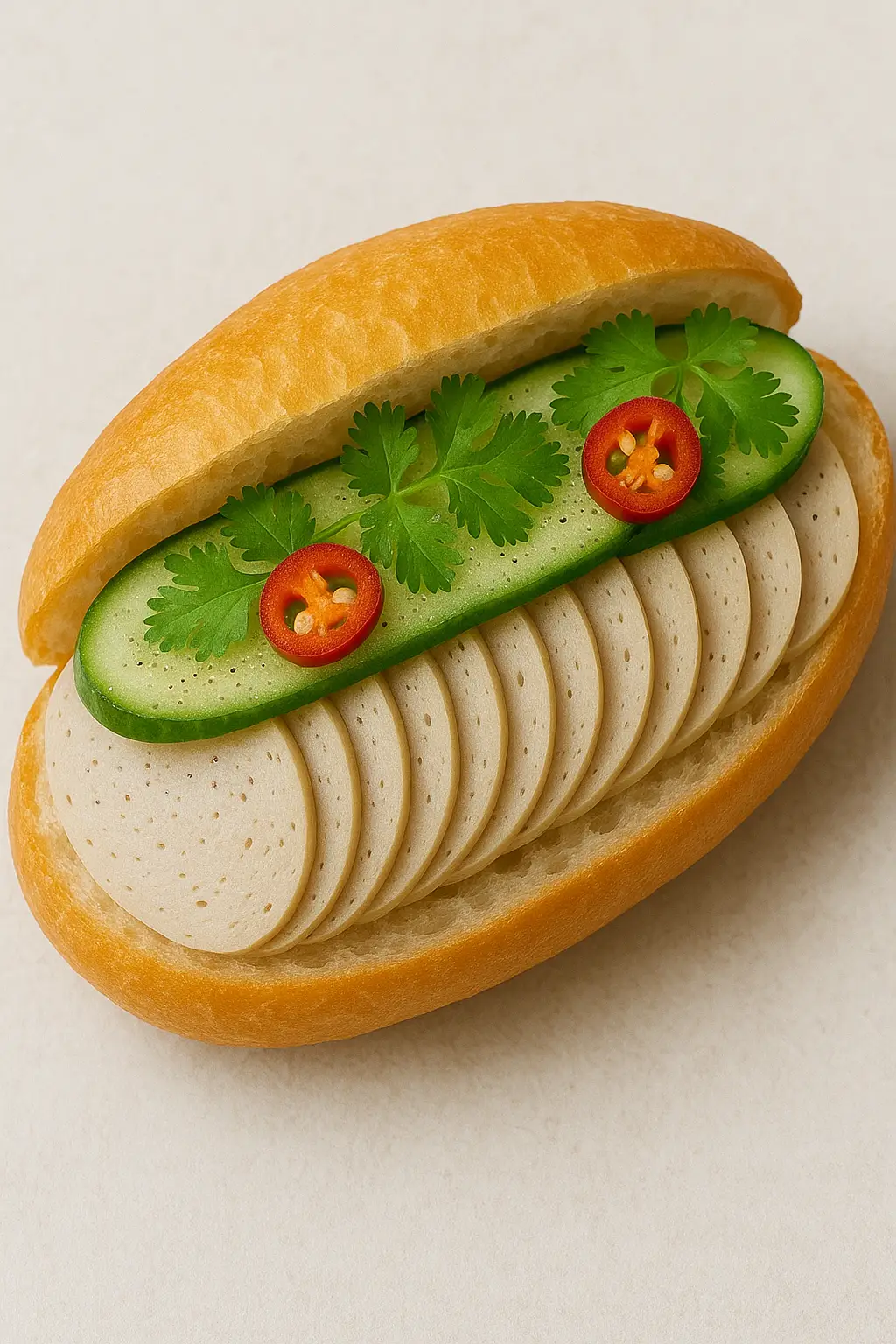 Hình ảnh Bánh Mì Chả Lụa Muối Tiêu 